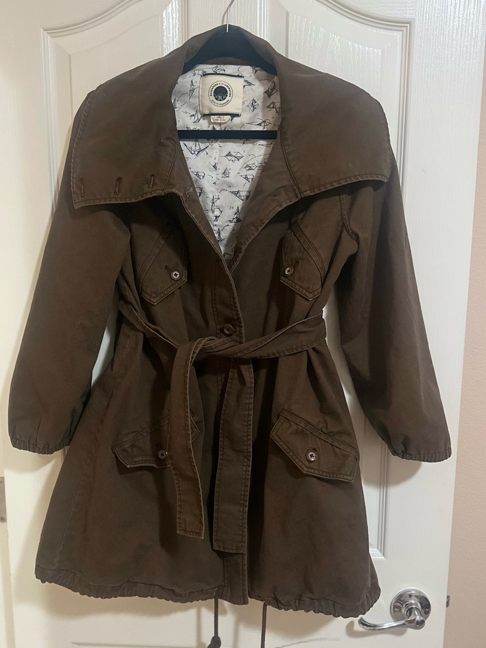 Womens Daughters of the Liberation Anthropologie Distressed Utility Jacket Small